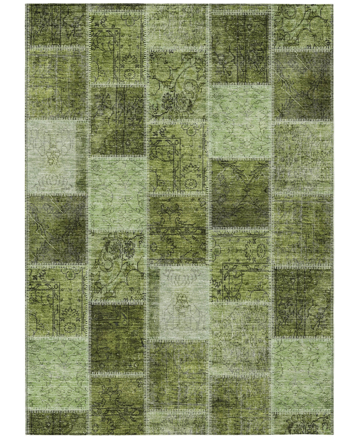 Addison Chantille Acn772 5'x7'6'' Area Rug In Olive