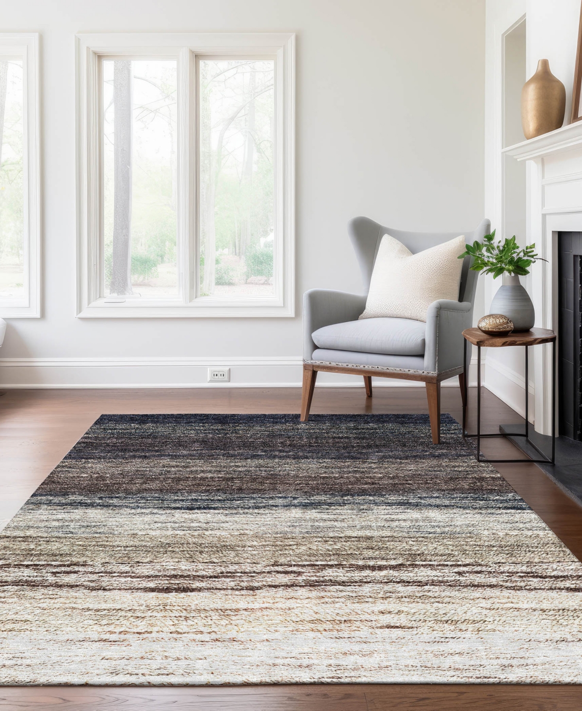 Addison Chantille Acn786 5'x7'6'' Area Rug In Beige