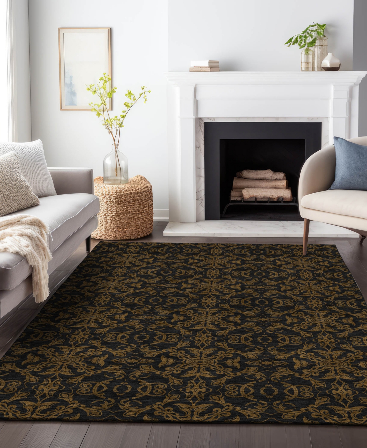 Addison Chantille Machine Washable Acn785 8'x10' Area Rug In Brown