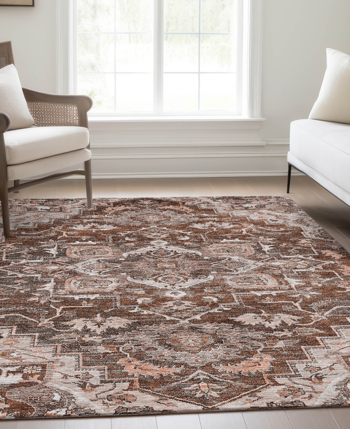 Addison Chantille Acn774 9'x12' Area Rug In Terracotta