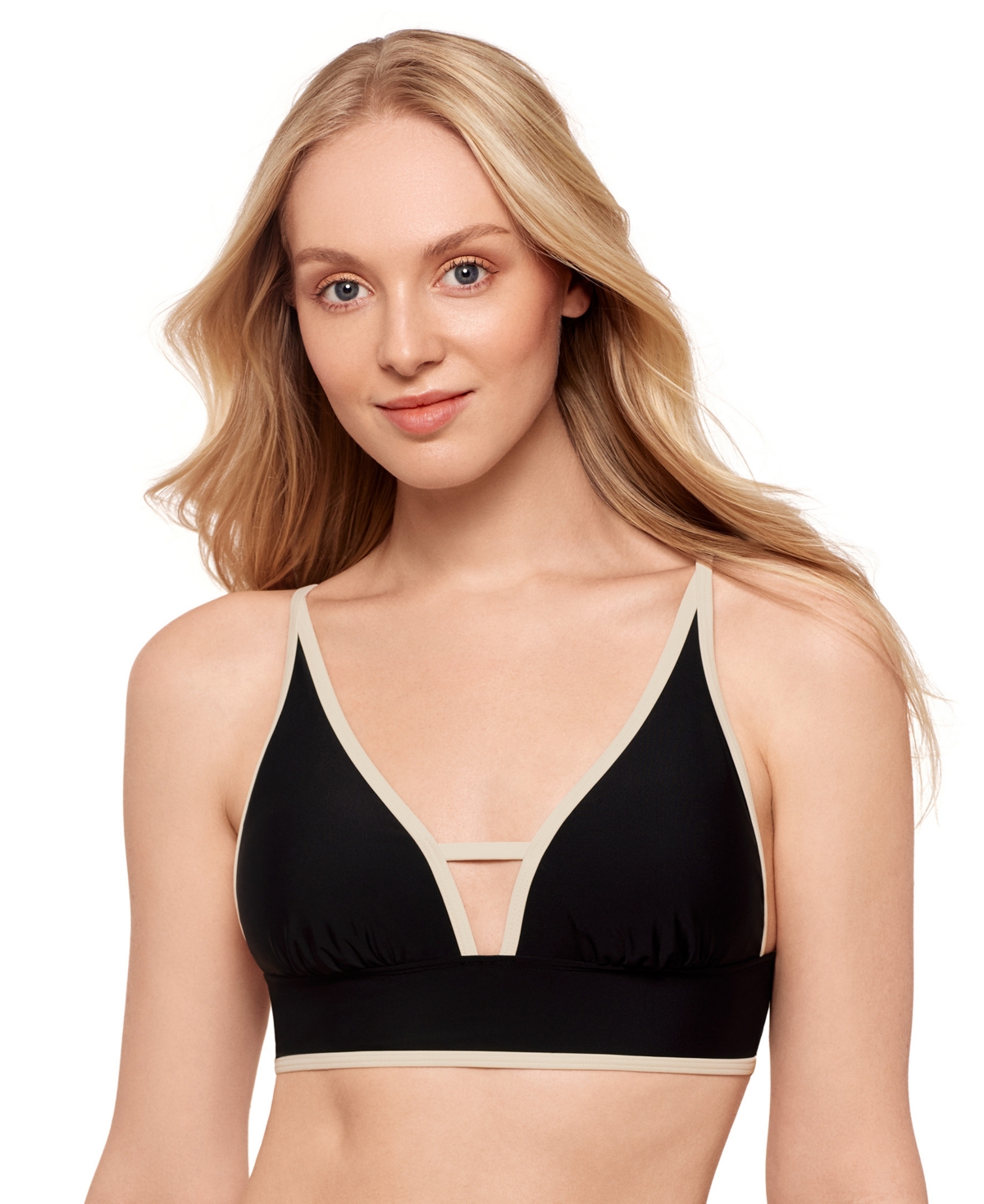 Juniors' Front-Tab Midkini Top, Exclusively at Macy's - Deep Seas