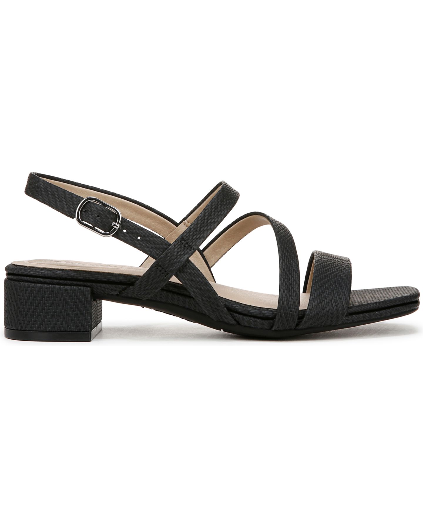 Женские сандалии LifeStride Janet Square Open Toe Slingback Dress Sandals, цвет: Чёрная искусственная кожа — фото 2