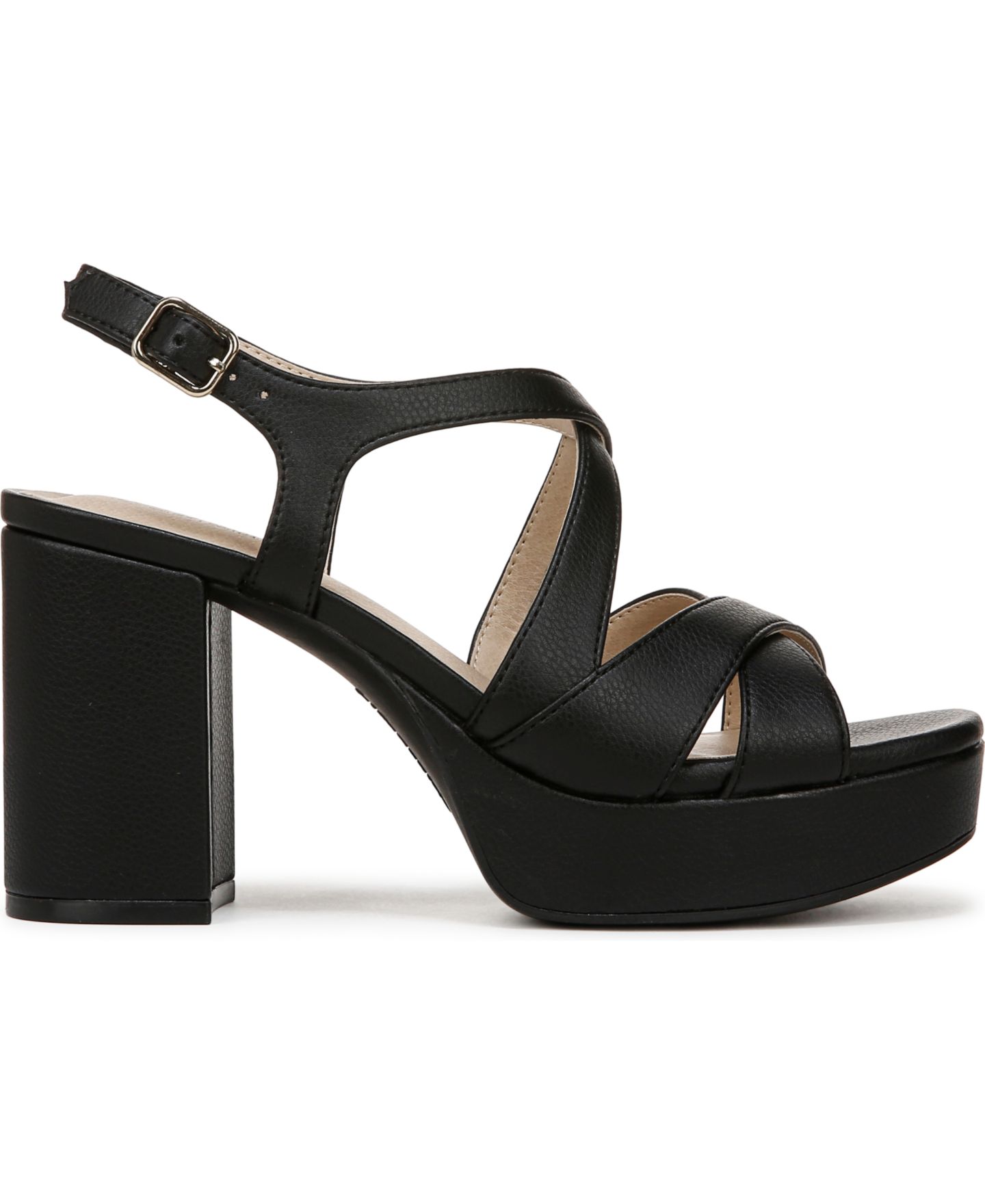 Женские сандалии LifeStride Adrianna Platform Dress Sandals, цвет: Чёрная искусственная кожа — фото 2