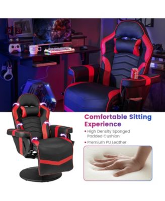 Massage Video Gaming Recliner Chair with Adjustable Height