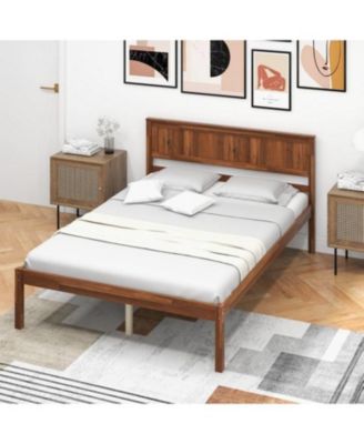 Sturdy Platform Bed Frame – Modern Headboard and Built-In Support for Comfortable, Box Spring-Free Sleep