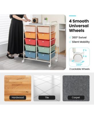 10-Drawer Rolling Storage Cart