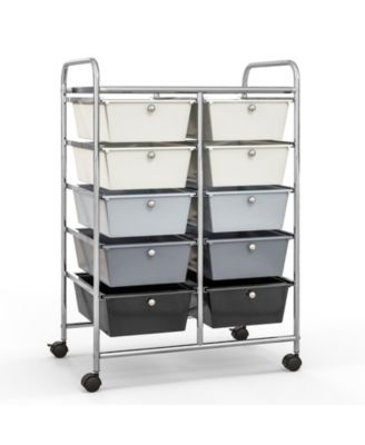 10-Drawer Rolling Storage Cart