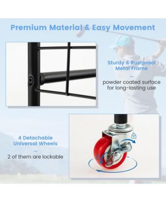 Extra Large Golf Bag Storage Organizer for Garage Fits 2 Golf Bags &amp; Accessories