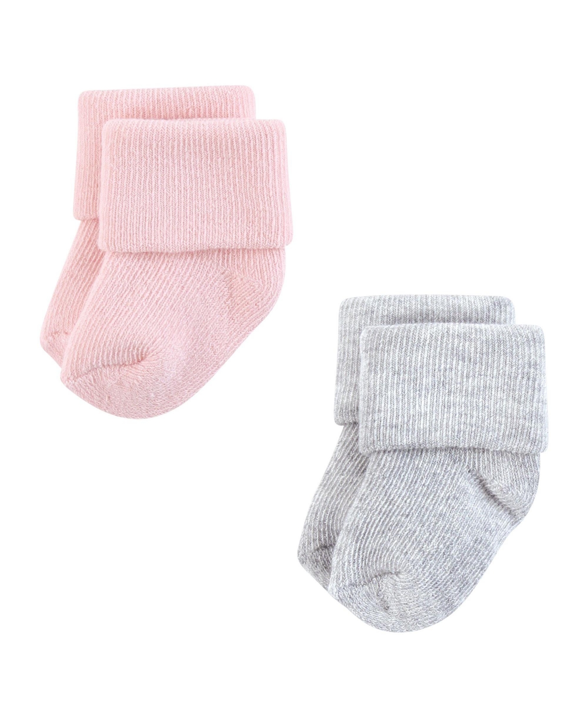 Hudson Baby Baby Boys Hudson Unisex Cotton Rich Newborn and Terry Socks, 0-6 Months - Mauve neutral