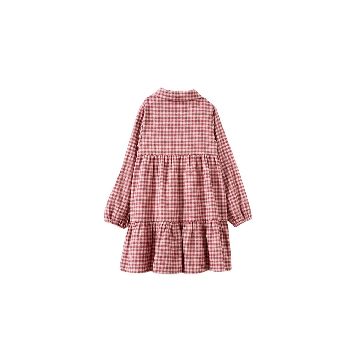 Cotton On Girls Little/Big Josie Woven Long Sleeve Dress -vintage berry