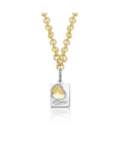 Rachel Glauber Boundless Love Dog Tag Pendant Necklace - Gold