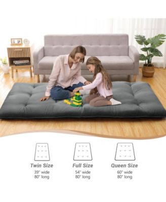 Japanese Floor Mattress Twin, Portable Futon Mattress Thicken Sleeping Mattress, for Camping & Guest Room