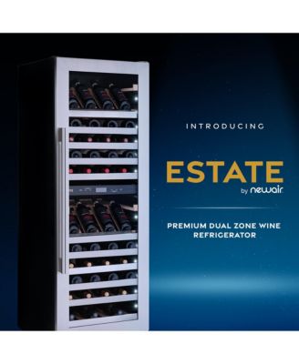 ESTATE 24 inch 160 Bottle Wine Fridge Dual Zone in Stainless Steel