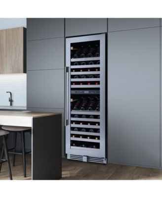 ESTATE 24 inch 160 Bottle Wine Fridge Dual Zone in Stainless Steel