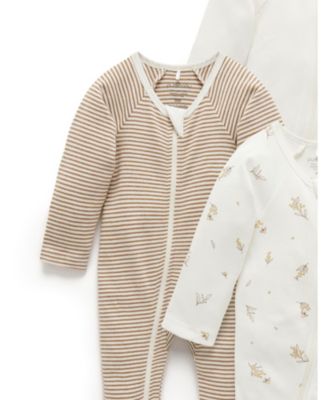 Baby Girl and Baby Boy Zip Coverall 4 Pack