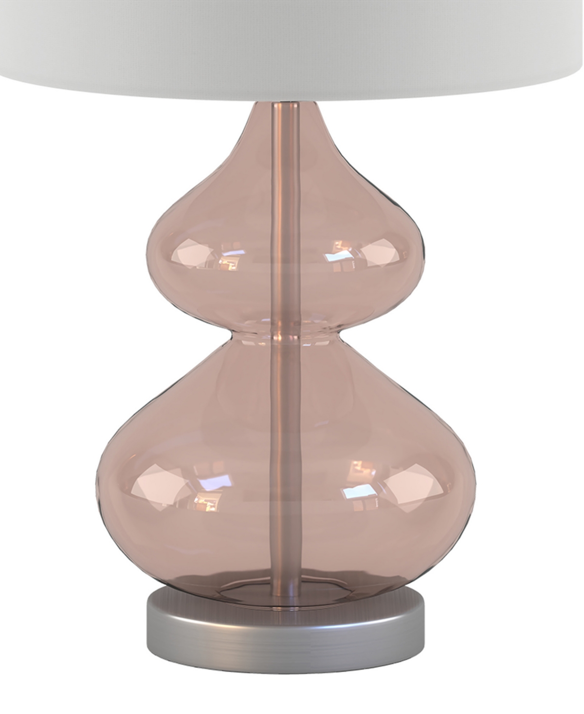 510 Design Ellipse Curved Glass Table Lamp, Set Of 2 In Pink