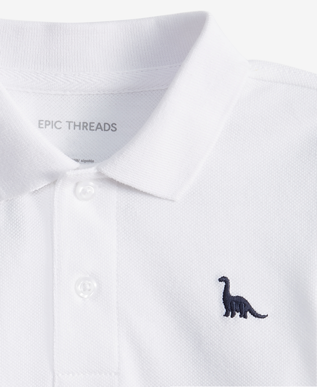 MACY'S EPIC THREADS TODDLER BOYS SOLID DINO POLO SHIRT, EXCLUSIVELY AT MACY'S 