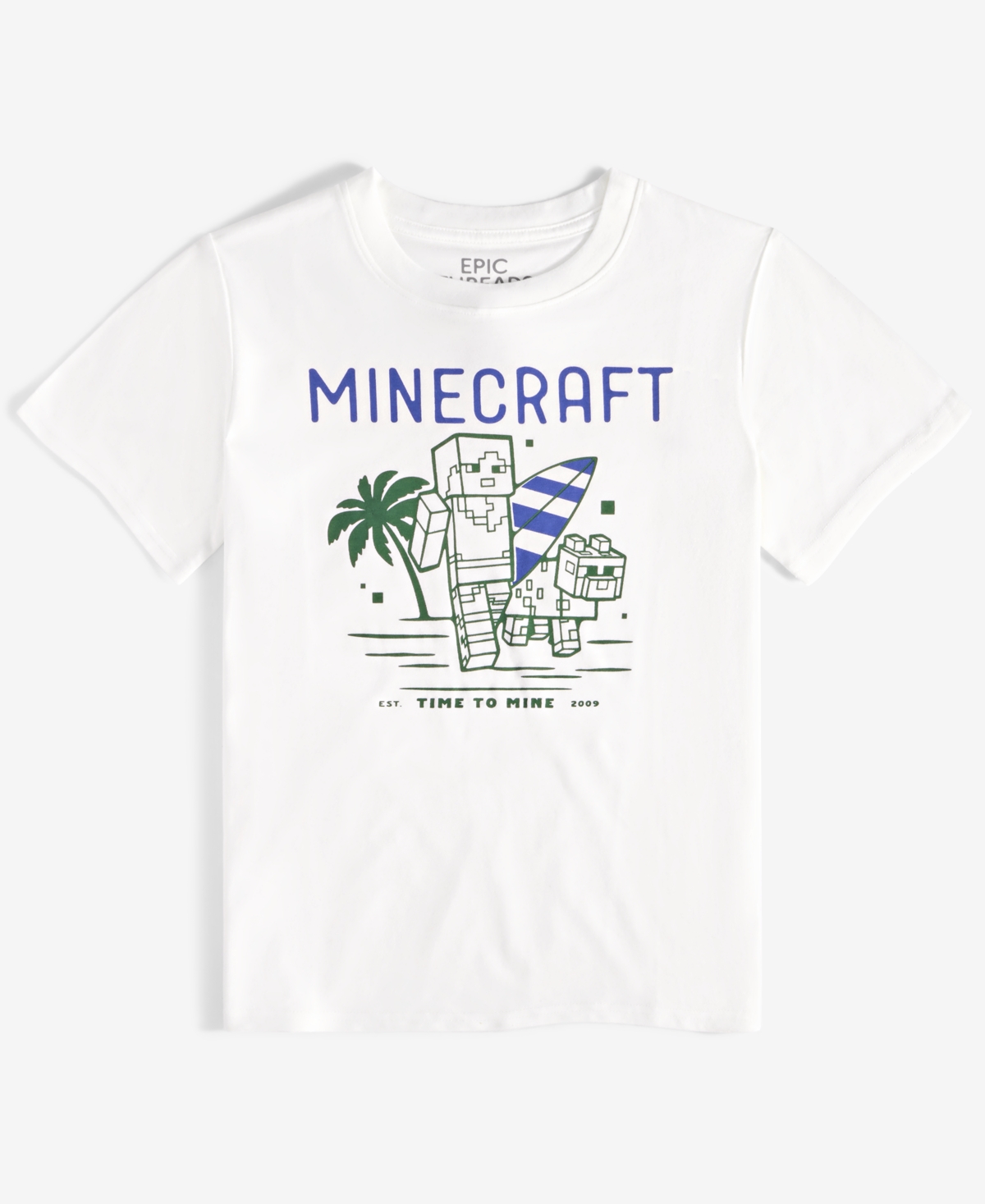 Epic Threads Little & Big Boys Minecraft Graphic Short-sleeve T-shirt, Exclusively At Macy's In Snowfall W