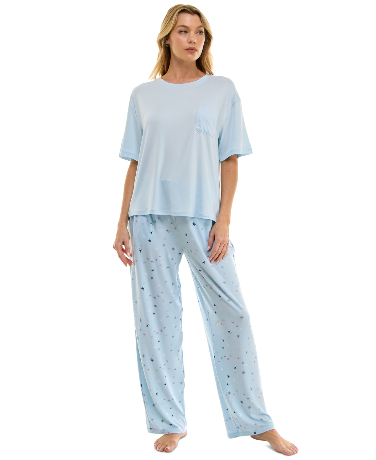 Roudelain Women's Drop-shoulder Crewneck Sleep Tee In Nantucket Breeze