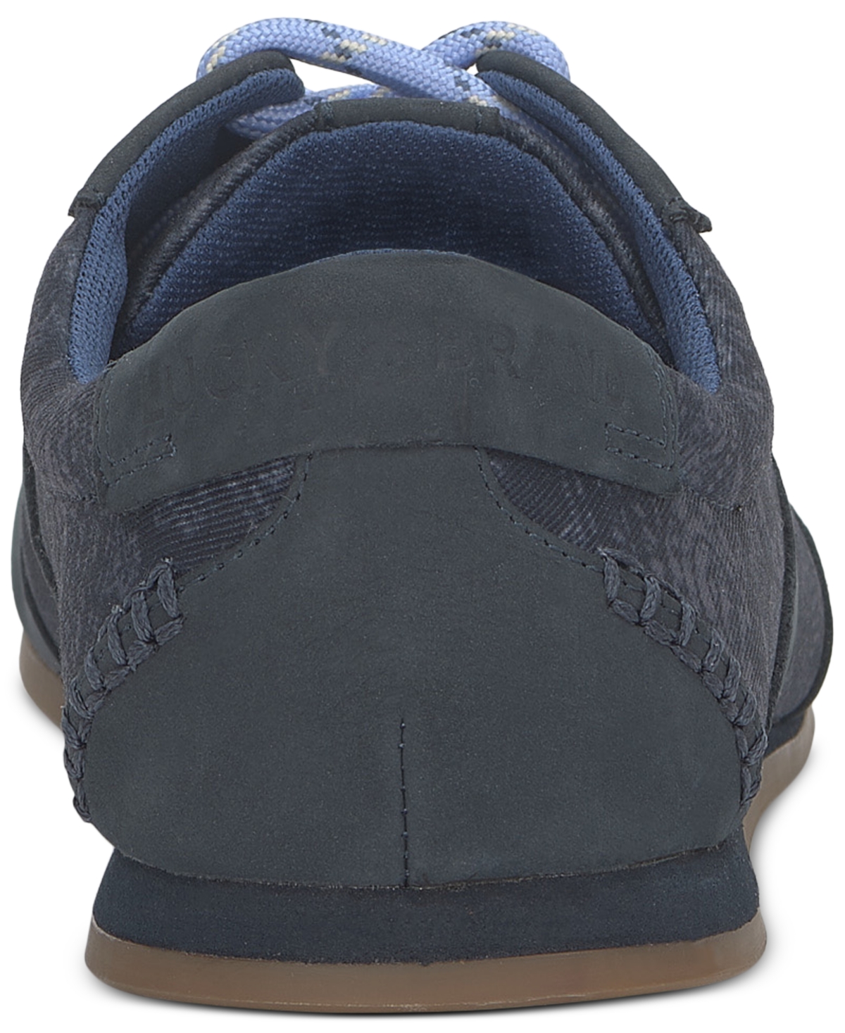 Shop Lucky Brand Women's Kofila Lace-up Low Top Sneakers In Navy Nubuck