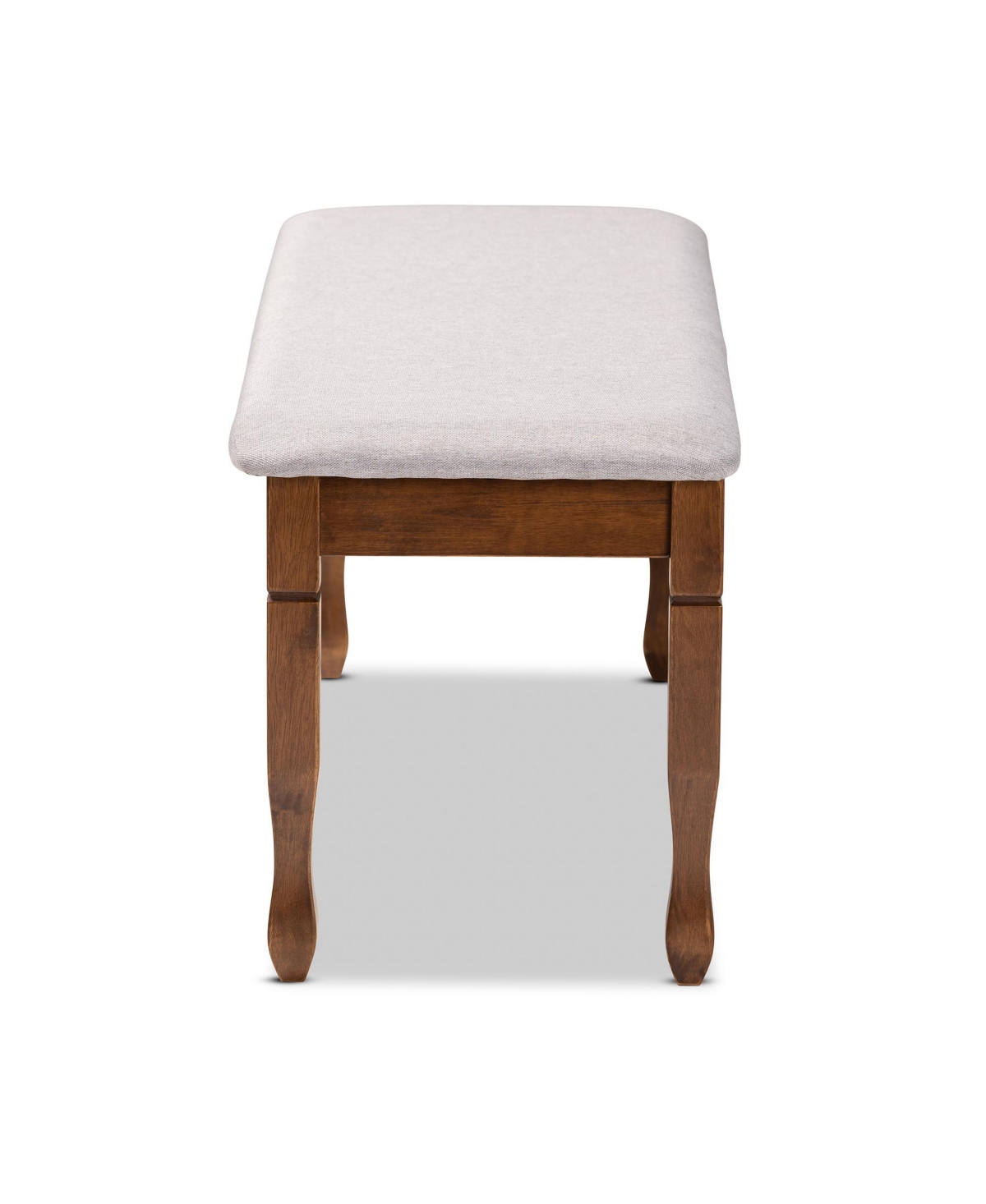 Baxton Studio Corey Modern and ContemporaryFabric Upholstered and Walnut Brown Finished Wood Dining Bench - Grey/walnut