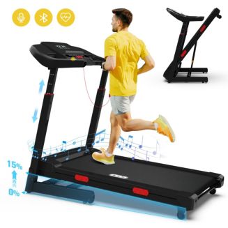 Redliro Foldable Treadmill, 15% Auto Incline, 350 lb Capacity