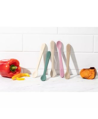 Toddler Spoons Spoons First Stage - Silicone Spoon For Self Feeding - First Stage Feeding Spoon Set Gum Friendly - BPA Free