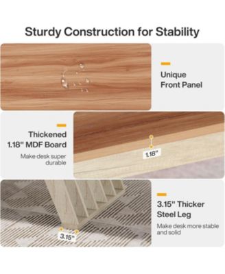 L-Shaped Executive Office Desk, 78.74" Large Computer Desk with Drawer and Lateral File Cabinet, Home Business Workstation Set