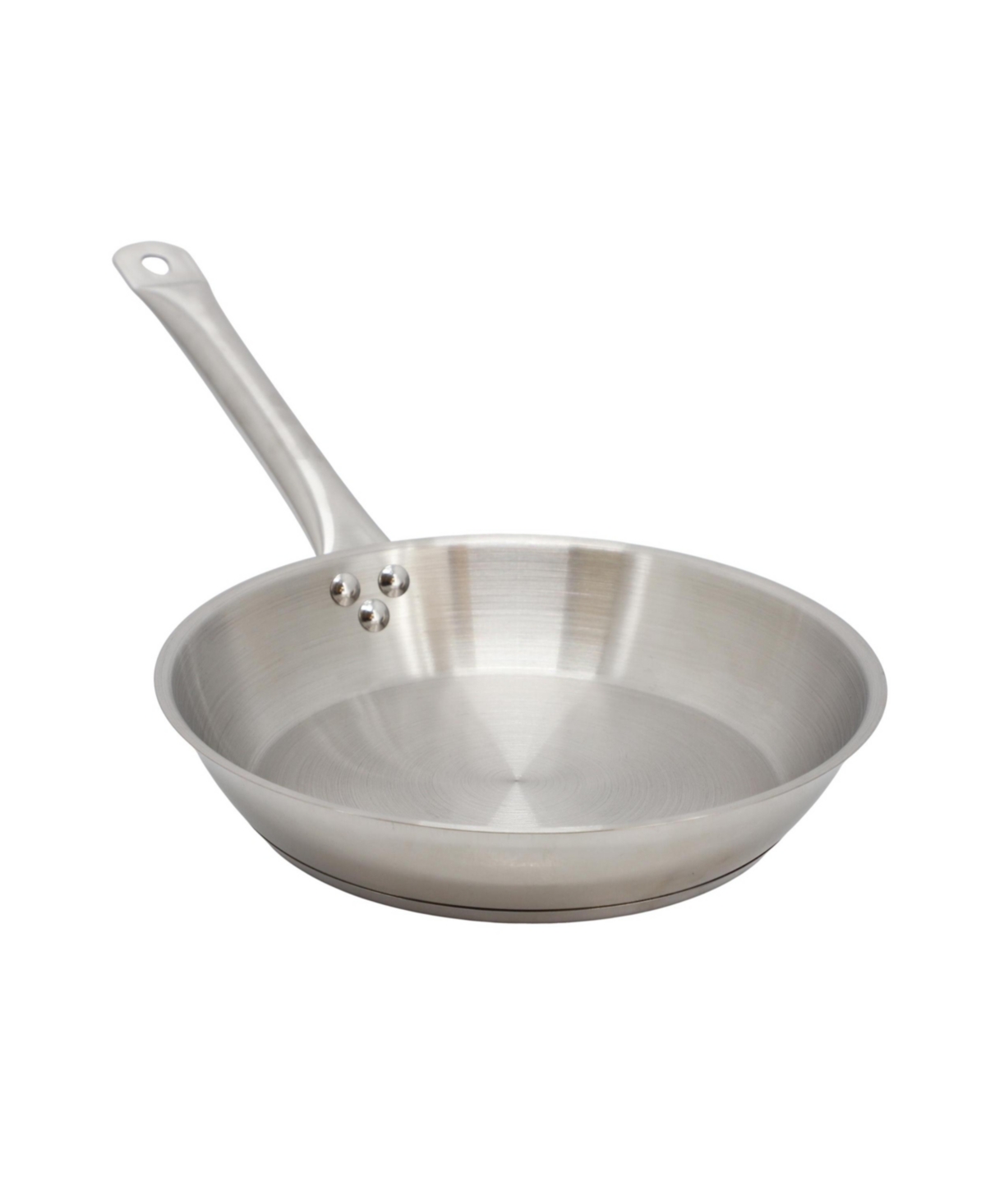 Professional Kitchen 10 Inch Round Stainless Steel Fry Pan - Silver