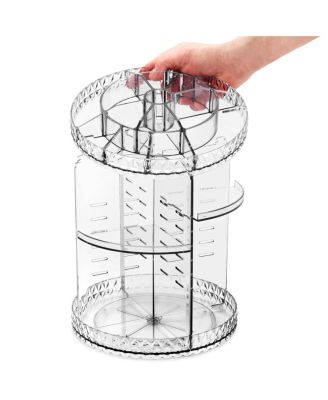 360 Rotating Makeup Organizer - Spinning cosmetics organizer, Adjustable Shelves for Make Up, Perfume & more