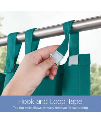 Outdoor Cabana Solid UV Protected Privacy Tab Top Curtain Panel, 52"x108"