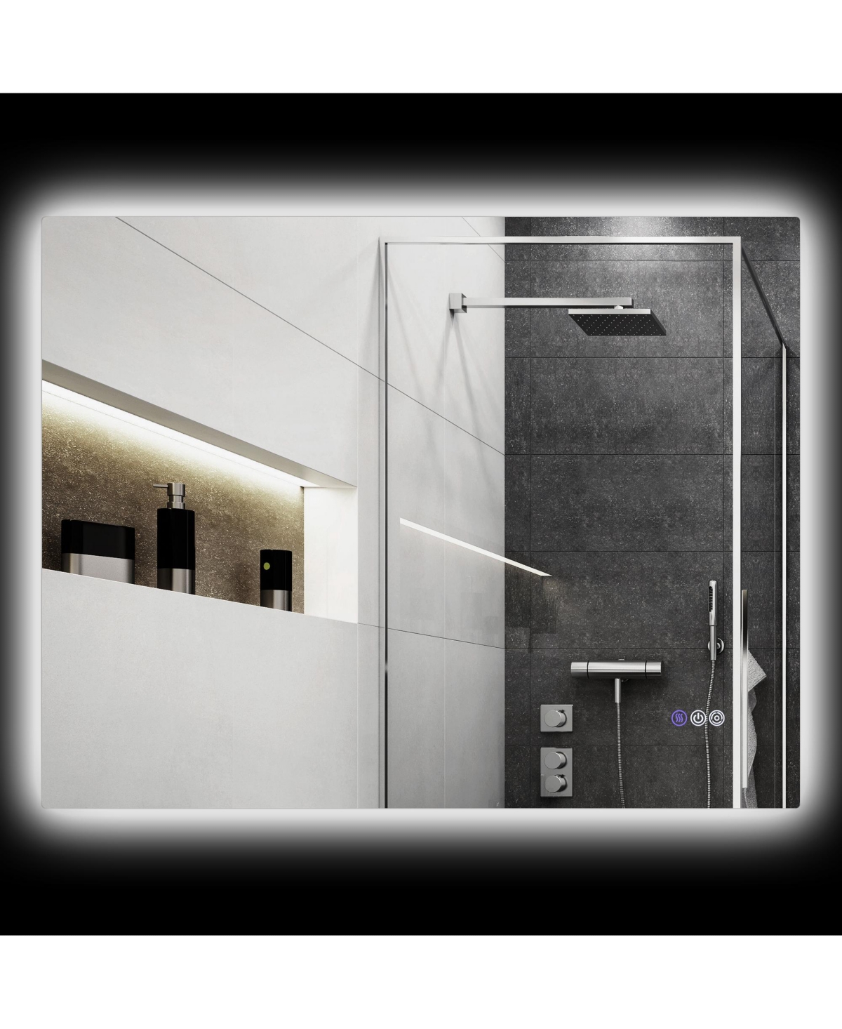 32" x 24" Dimmable Led Bathroom Mirror w/ Infinite Color Temp - Clear