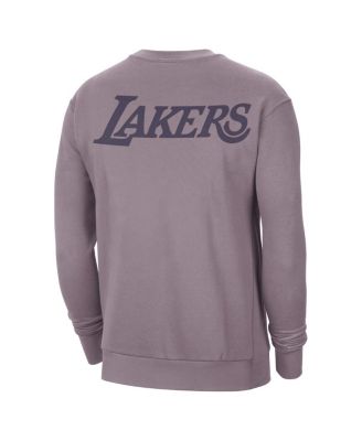 Men's Purple Los Angeles Lakers Courtside Statement Edition Heavyweight Pullover Sweatshirt