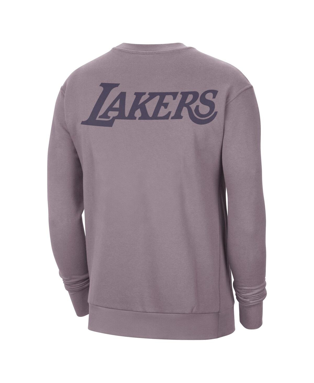 JORDAN MEN'S PURPLE LOS ANGELES LAKERS COURTSIDE STATEMENT EDITION HEAVYWEIGHT PULLOVER SWEATSHIRT 