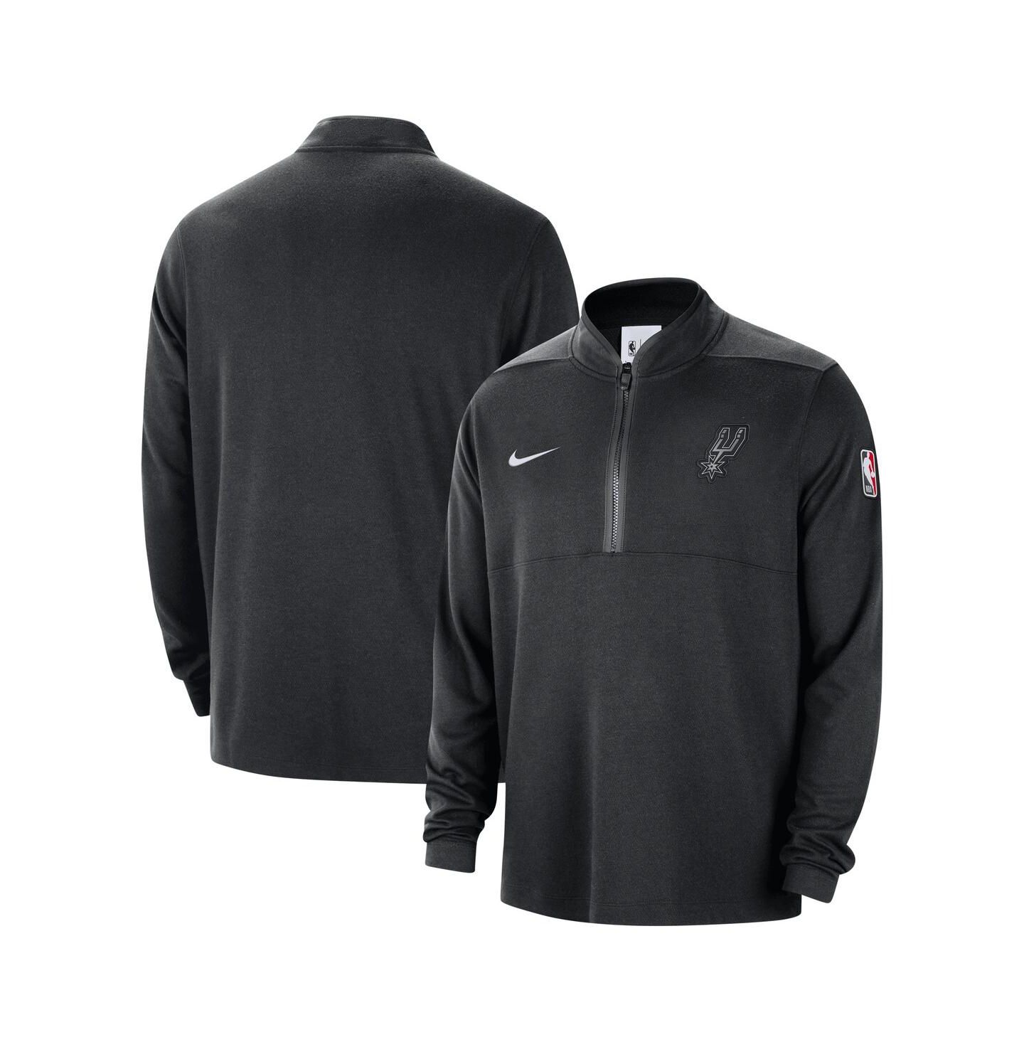 Мужской топ Nike Black San Antonio Spurs 2024/25 Courtside Performance Half-Zip — фото 1