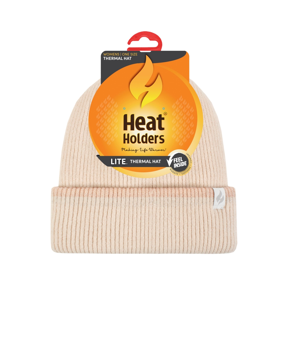 Heat Holders Lurex Stripe Teton Roll Hat In Buttercream