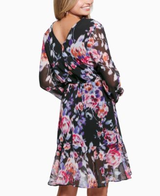 Women's Seda Floral-Print Blouson-Sleeve Dress