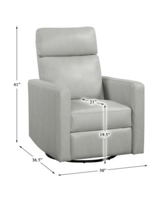 30" White Label Avenue Swivel Glider Reclining Chair