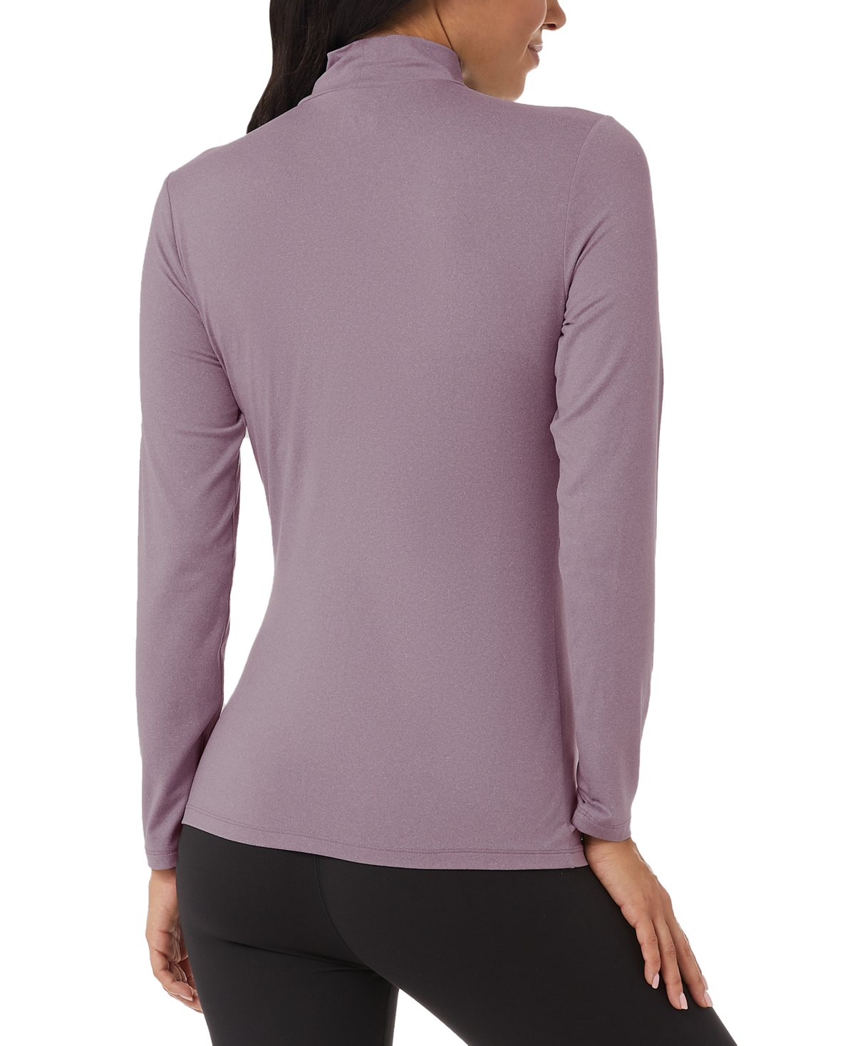 32 Degrees Women's Long-sleeve Mock-neck Top In Fig Purple
