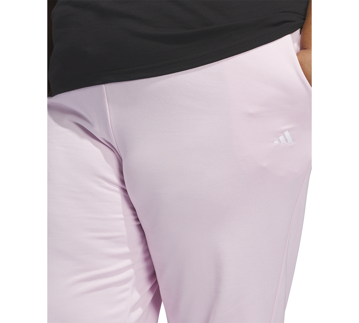 Shop Adidas Originals Plus Size Essentials Full-length Drawstring Joggers In Clpink,whi