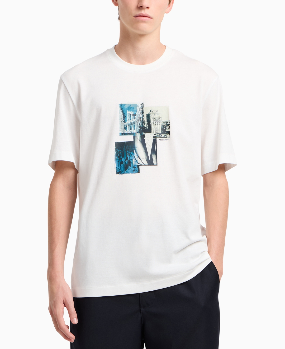Armani Exchange Men's Nyc Graphic T-Shirt - Off White