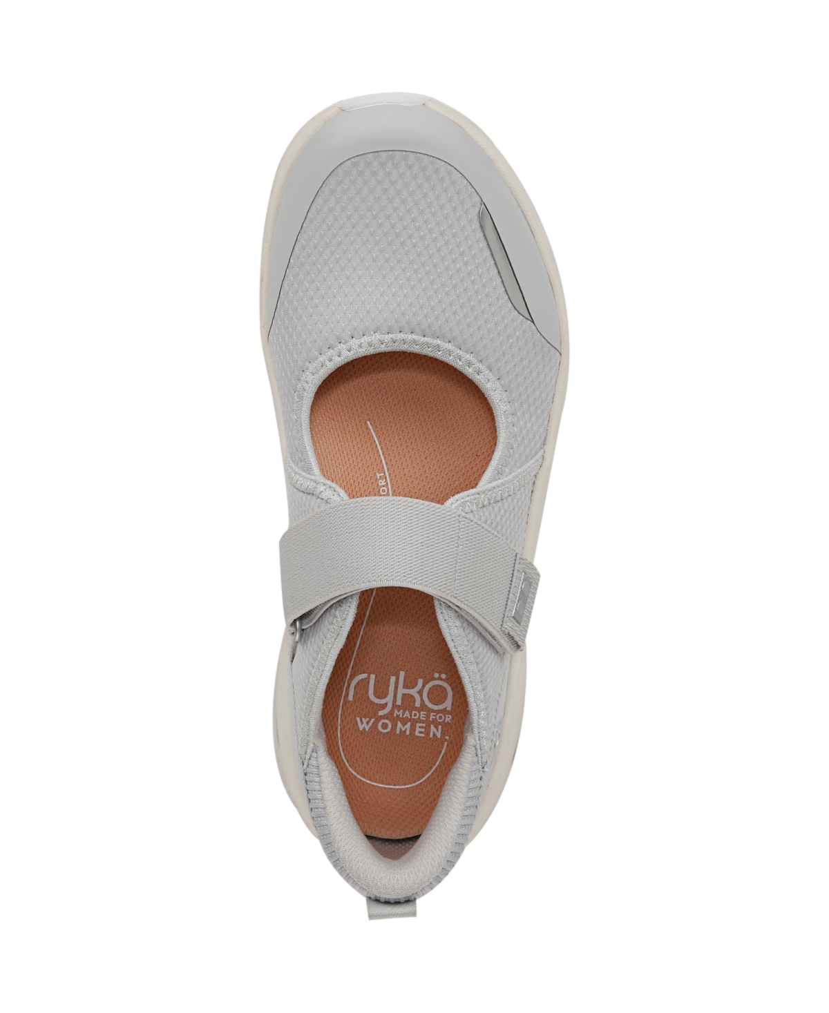 Shop Ryka Women's Devotion Max Mary Jane Walking Sneakers In Silver Mesh Fabric