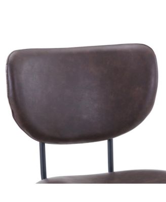 Modern Faux Leather Split-Back Upholstered Counter Height Barstool (Set of 2)