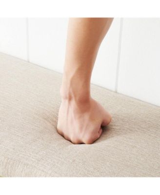 Shoe Rack Bench, 2 Tier Sturdy Shoe Storage Bench with Metal Mesh, Entryway Bench with Padded Seat, Space-Saving, Modern Style, Shoe Bench for Bedroom and Living Room, Easy to Assemble