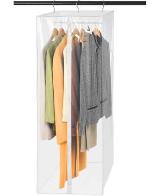 Garment Bag - Hanging Closet Organizer 42" - Zippered Cover with Rod