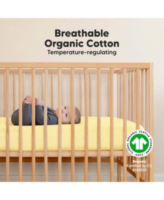 2pk Soothe Fitted Crib Sheets Neutral, Baby Crib Sheets, Fits Standard Nursery Baby Mattress