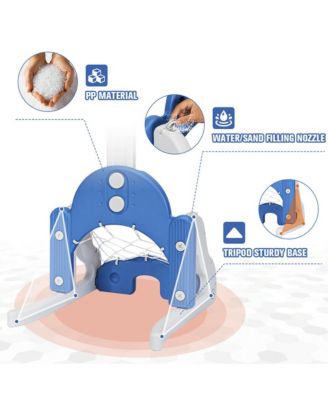 3 in 1 Kids Basketball Hoop Set Adjustable Sports Activity Center w/ Balls