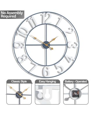 32 inch Large Wall Clock for Living Room Decor, Bedroom, Office and More