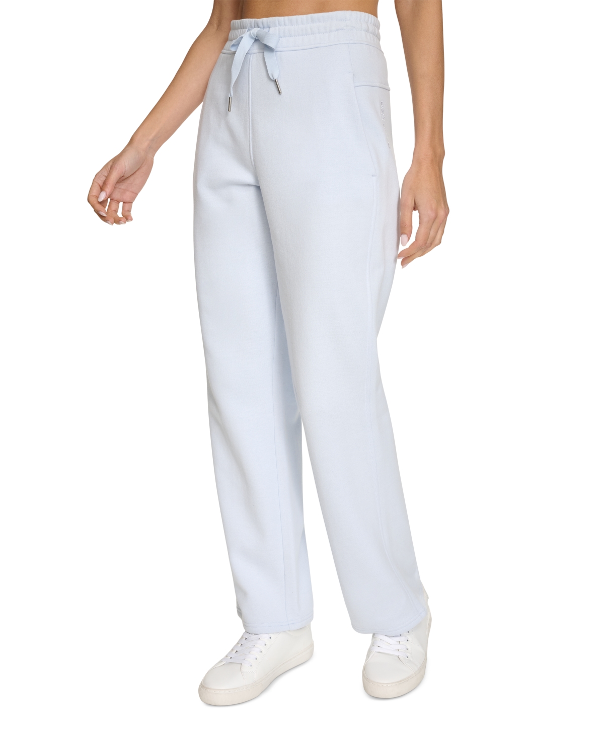 Calvin Klein Women's Fleece High-waist Angled-pocket Sweatpants In Spray
