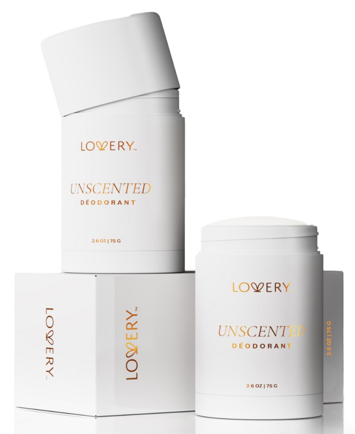 Lovery Unscented Deodorant Stick, 2.6 Oz. In No Color